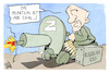 Cartoon: Kanonenfutter (small) by Kostas Koufogiorgos tagged karikatur,koufogiorgos,putin,volk,russland,bevölkerung,teilmobilmachung