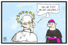 Cartoon: Karlspreis für den Papst (small) by Kostas Koufogiorgos tagged karikatur,koufogiorgos,illustration,cartoon,papst,karlspreis,heiligenschein,nimbus,europa,eu,symbol,sterne