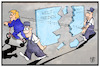 Cartoon: Katastrophe Trump (small) by Kostas Koufogiorgos tagged karikatur koufogiorgos cartoon illustration trump katastrophe weltfrieden welthandel usa präsident scherben zerstörung