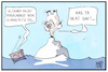 Cartoon: Klimaschutz (small) by Kostas Koufogiorgos tagged karikatur,koufogiorgos,illustration,cartoon,klimaschutz,altmaier,fehler,eisbär,arktis,eisscholle,klimawandel,umweltschutz