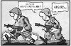 Cartoon: Kriegstouristen (small) by Kostas Koufogiorgos tagged karikatur,koufogiorgos,illustration,cartoon,kriegstourist,soldat,separatisten,russland,ukraine,ostukraine,sandalen,krieg,konflikt