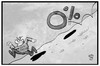 Cartoon: Leitzins (small) by Kostas Koufogiorgos tagged karikatur,koufogiorgos,illustration,cartoon,leitzins,null,kleinsparer,geld,wirtschaft,bank,ezb,zentralbank,europa
