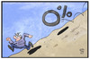 Cartoon: Leitzins (small) by Kostas Koufogiorgos tagged karikatur,koufogiorgos,illustration,cartoon,leitzins,null,kleinsparer,geld,wirtschaft,bank,ezb,zentralbank,europa