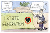 Cartoon: Letzte Generation (small) by Kostas Koufogiorgos tagged karikatur,koufogiorgos,berlin,brandenburger,tor,polizei,protest,letzte,generation