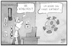 Cartoon: Lockdown gegen Corona (small) by Kostas Koufogiorgos tagged karikatur,koufogiorgos,illustration,cartoon,lockdown,eisenwaren,laden,verkäufer,corona,virus,schloss,kunde,kundenwunsch