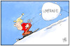 Cartoon: Merkel im Umfragetief (small) by Kostas Koufogiorgos tagged karikatur,koufogiorgos,illustration,cartoon,merkel,umfrage,umfragetief,lawine,ski,ferien,urlaub,demographie