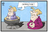 Cartoon: Merkels 4. Amtszeit (small) by Kostas Koufogiorgos tagged karikatur,koufogiorgos,illustration,cartoon,merkel,kanzlerin,bundeskanzlerin,kandidatin,kanzlerkandidatur,puppe,überraschung,cdu,politik,bundestagswahl