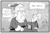 Cartoon: Merkels Weihnachtswunsch (small) by Kostas Koufogiorgos tagged karikatur,koufogiorgos,illustration,cartoon,merkel,schulz,steinmeier,groko,wunsch,weihnachtsmann,weihnachten,koalition,cdu,spd,regierung,politik
