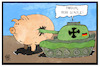 Cartoon: Militärausgaben (small) by Kostas Koufogiorgos tagged karikatur,koufogiorgos,illustration,cartoon,bundeswehr,geld,sparschwein,haushalt,von,der,leyen,militär,panzer