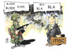 Cartoon: Münchner Sicherheitskonferenz (small) by Kostas Koufogiorgos tagged karikatur,koufogiorgos,illustration,cartoon,münchner,sicherheitskonferenz,msc,soldat,krieg,konflikt,krise,aussenpolitik