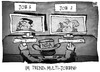Cartoon: Multi-Spionage (small) by Kostas Koufogiorgos tagged karikatur,koufogiorgos,cartoon,illustration,nsa,multijobbing,arbeit,job,schröder,merkel,spionage,agent,abhörskandal,usa,deutschland,bundeskanzler