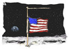 Cartoon: Neil Armstrong (small) by Kostas Koufogiorgos tagged mond,neil,armstrong,usa,flagge,halbmast,moon,space,flag,astronaut,nasa,karikatur,kostas,koufogiorgos