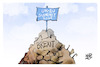 Cartoon: Neustart nach dem Brexit (small) by Kostas Koufogiorgos tagged koufogiorgos,brexit,eu,ruine,trümmer,summit,uk
