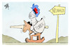 Cartoon: Neuwahlen UK (small) by Kostas Koufogiorgos tagged karikatur,koufogiorgos,neuwahl,sunak,tories,uk,schaukelpferd,ritter