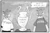 Cartoon: No Brexit (small) by Kostas Koufogiorgos tagged karikatur,koufogiorgos,illustration,cartoon,brexit,cl,champions,league,tottenham,liverpool,fussball,grossbritannien,uk,uefa