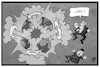 Cartoon: Nordkorea-USA (small) by Kostas Koufogiorgos tagged karikatur,koufogiorgos,illustration,cartoon,nordkorea,usa,kim,jong,un,trump,atom,krieg,konflikt,politik,twitter,smartphone,social,media,explosion