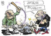 Cartoon: NPD-Verbot (small) by Kostas Koufogiorgos tagged npd,verbot,regierung,fdp,neonazi,gewalt,rechtsextremismus,terrorismus,karikatur,kostas,koufogiorgos