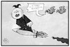 Cartoon: Olympische Winterspiele (small) by Kostas Koufogiorgos tagged karikatur,koufogiorgos,illustration,cartoon,kim,jong,un,nordkorea,olympia,olympische,spiele,wintersport,ski,rakete,atom,nuklear,südkorea,pyeonchang,2018,diktator