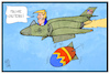 Cartoon: Ostern mit Trump (small) by Kostas Koufogiorgos tagged karikatur koufogiorgos illustration cartoon trump bombe bombardierung moab ostern osterei kampfflieger flugzeug krieg konflikt usa