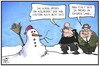 Cartoon: Pegida vs. Schneemann (small) by Kostas Koufogiorgos tagged karikatur,koufogiorgos,illustration,cartoon,pegida,ausländer,schneemann,fremd,deutschland,winter,schnee,ausländerfeindlichkeit