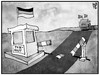 Cartoon: PKW-Maut (small) by Kostas Koufogiorgos tagged karikatur,koufogiorgos,illustration,cartoon,pkw,maut,auto,eu,europa,gebühr,strasse,verkehr,schranke,stopp,politik,infrastruktur
