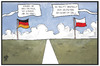 Cartoon: Polen und Deutschland (small) by Kostas Koufogiorgos tagged karikatur,koufogiorgos,illustration,cartoon,polen,deutschland,kritik,botschafter,witz,humor,diplomatie,beziehung
