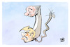 Cartoon: Putin und Trump telefonieren (small) by Kostas Koufogiorgos tagged koufogiorgos,trump,putin,telefonat,usa,russland