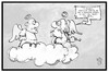 Cartoon: Rente mit 69 (small) by Kostas Koufogiorgos tagged karikatur,koufogiorgos,illustration,cartoon,rente,bundesbank,69,tenteneintrittsalter,petrus,himmel,wolke,paradies,engel,arbeiter,demographie,arbeit,geld,wirtschaft