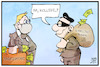 Cartoon: Schnelltest-Betrug (small) by Kostas Koufogiorgos tagged karikatur,koufogiorgos,illustration,cartoon,schnelltest,corona,maskenaffäre,geld,betrug,kriminalität