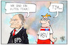 Cartoon: Scholz und der HSV (small) by Kostas Koufogiorgos tagged karikatur,koufogiorgos,illustration,cartoon,scholz,hsv,hamburg,fussball,bürgermeister,team,kabinett,sport,politik,finanzminister