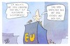 Cartoon: Scholz vor dem EU-Parlament (small) by Kostas Koufogiorgos tagged karikatur,koufogiorgos,scholz,ampel,fdp,gruene,eu,parlament,rede