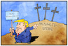 Cartoon: Shutdown in den USA (small) by Kostas Koufogiorgos tagged karikatur,koufogiorgos,illustration,cartoon,usa,trump,shutdown,haushalt,sperre,weihnachten,kreuz,begräbnis