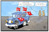 Cartoon: Sieg für Erdogan (small) by Kostas Koufogiorgos tagged karikatur,koufogiorgos,illustration,cartoon,erdogan,tuerkei,wahl,auto,corso,jubel,fan,wm,fussball,weltmeisterschaft,fahne,flagge