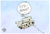 Cartoon: Sipri-Bericht (small) by Kostas Koufogiorgos tagged koufogiorgos,sipri,panzer,waffen,ballon