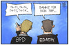 Cartoon: SPD und Edathy (small) by Kostas Koufogiorgos tagged karikatur,koufogiorgos,illustration,cartoon,edathy,spd,information,sirene,warnung,politik,politiker