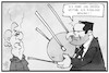 Cartoon: Sputnik V (small) by Kostas Koufogiorgos tagged karikatur,koufogiorgos,illustration,cartoon,merkel,spahn,sputnik,russland,corona,covid,impfstoff,satellit,missverständnis,weltall,gesundheit,pandemie