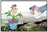 Cartoon: Stellenabbau Bayer (small) by Kostas Koufogiorgos tagged karikatur,koufogiorgos,illustration,cartoon,bayer,monsanto,glyphosat,gift,mitarbeiter,chemie,arbeitsplatz