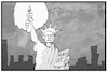Cartoon: Stromausfall Manhattan (small) by Kostas Koufogiorgos tagged karikatur,koufogiorgos,illustration,cartoon,manhattan,usa,strom,ausfall,kerze,miss,liberty,wahrzeichen,symbol,energie,blackout