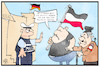 Cartoon: Sturm auf Berlin (small) by Kostas Koufogiorgos tagged karikatur,koufogiorgos,illustration,cartoon,berlin,reichstag,bundestag,neonazi,rechtsextremismus,geschichte,hitler,touristen,polizei,demonstration,reichsflagge