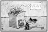 Cartoon: Tag der deutschen Einheit (small) by Kostas Koufogiorgos tagged karikatur,koufogiorgos,illustration,cartoon,feiertag,einheit,deutschland,gedenktag,fahne,rechtspopulismus,trennung,abschpttung