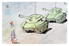 Cartoon: Tank-Sam (small) by Kostas Koufogiorgos tagged karikatur,koufogiorgos,uncle,sam,tankman,los,angeles,panzer,nationalgarde,trump