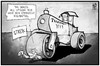 Cartoon: Tarifeinheit (small) by Kostas Koufogiorgos tagged karikatur,koufogiorgos,illustration,cartoon,nahles,walze,strasse,arbeitsrecht,streik,gewerkschaft,streikrecht,arbeitskampf,arbeit,politik,tarifeinheit