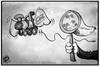 Cartoon: Tarifeinheit (small) by Kostas Koufogiorgos tagged karikatur,koufogiorgos,illustration,cartoon,tarifeinheit,netz,fangen,gdl,lokführer,gewerkschaft