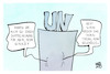 Cartoon: Taurus-Debatte (small) by Kostas Koufogiorgos tagged karikatur,koufogiorgos,tauris,scholz,selenskyj,un,doppelwumms