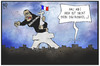 Cartoon: Terror in Paris (small) by Kostas Koufogiorgos tagged karikatur,koufogiorgos,illustration,cartoon,terror,terrorismus,gorilla,eiffelturm,dschungel,verteidigung,frankreich