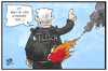 Cartoon: Tillich (small) by Kostas Koufogiorgos tagged karikatur,koufogiorgos,illustration,cartoon,tillich,sachsen,ministerpräsident,brand,zündend,idee,rechtsextremismus,politik,feuer