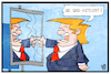 Cartoon: Trump entlässt (small) by Kostas Koufogiorgos tagged karikatur,koufogiorgos,illustration,cartoon,trump,spiegel,entlassung,usa,präsident,stab,kabinett