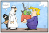 Cartoon: Trump liefert Waffen (small) by Kostas Koufogiorgos tagged karikatur,koufogiorgos,illustration,cartoon,trump,saudi,arabien,scheich,is,terrorist,islamist,waffen,deal,rüstung,industrie,verkauf,usa