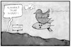 Cartoon: Trump twittert (small) by Kostas Koufogiorgos tagged karikatur,koufogiorgos,illustration,cartoon,trump,twitter,vogel,nordkorea,bombe,konflikt,usa,soziale,medien