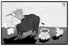 Cartoon: Trump und Kim Jong Un (small) by Kostas Koufogiorgos tagged karikatur koufogiorgos illustration cartoon trump kim jong un treffen stier zerstörung nordkorea usa gipfel diplomatie